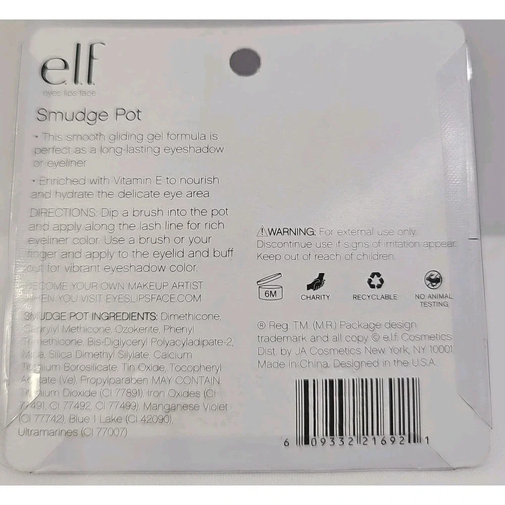 ELF Smudge Pot Eye Shadow/Eye Liner #21692 AIN'T THAT SWEET sealed NIP MU-003